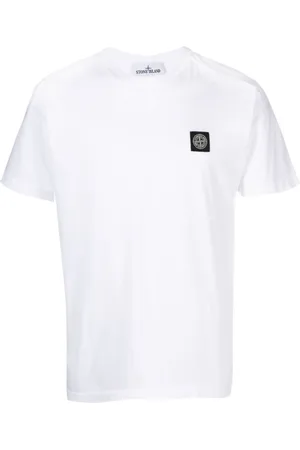 Stone Island Heren, Tops, Wit, Maat: 2XL Katoen