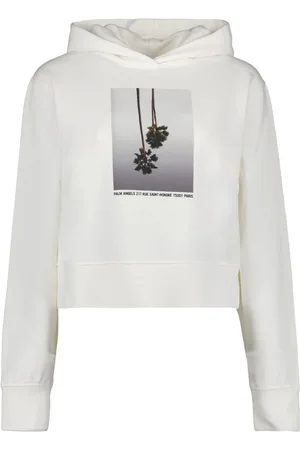 Palm Angels Dames, Sweatshirts & Hoodies, Wit, Maat: S Katoen