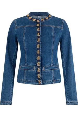 Liu Jo Dames, Jassen, Blauw, Maat: XL Katoen