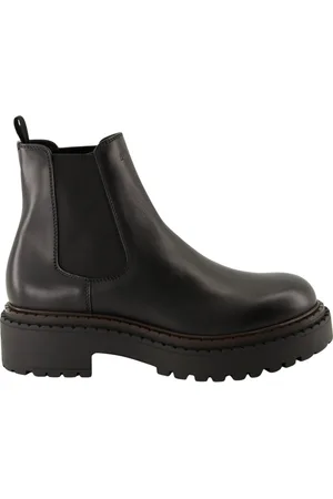 Prada Heren, Schoenen, Zwart, Maat: 44 EU Leer