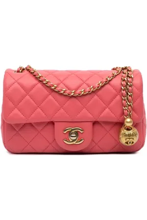 CHANEL Dames, Pre-owned, Roze, Maat: ONE Size Leer
