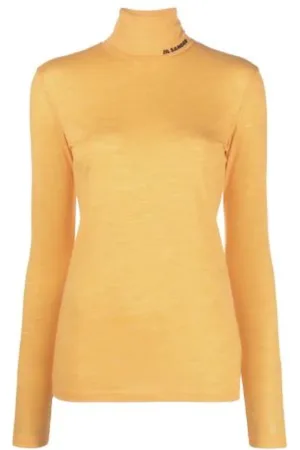 Jil Sander Dames, Truien, Oranje, Maat: S