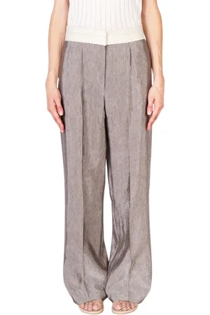 ALYSI Dames, Broeken, Grijs, Maat: XS Viscose