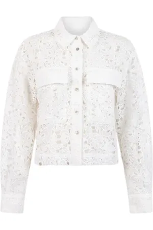 Jansen Amsterdam Dames, Blouses & Shirts, Wit, Maat: L Zijde