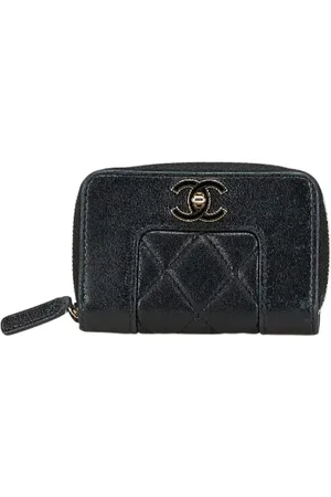 CHANEL Dames, Pre-owned, Zwart, Maat: ONE Size Leer