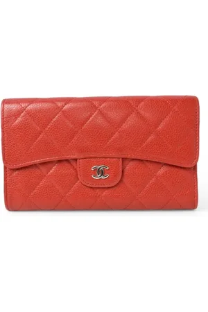 CHANEL Dames, Pre-owned, Rood, Maat: ONE Size Leer