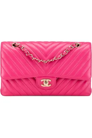 CHANEL Dames, Pre-owned, Roze, Maat: ONE Size Leer