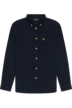 Lyle & Scott Heren, Overhemden, Blauw, Maat: S Katoen