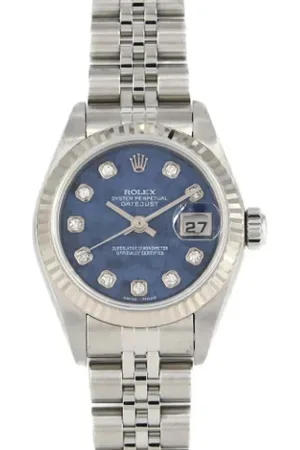 Rolex Dames, Pre-owned, Blauw, Maat: ONE Size