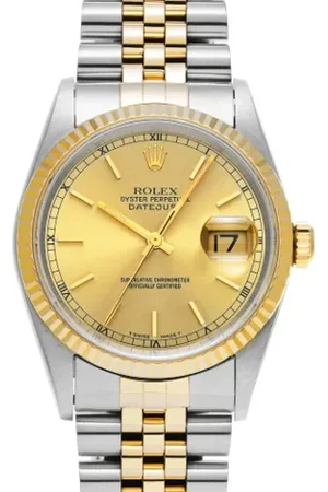 Rolex Heren, Pre-owned, Geel, Maat: ONE Size Zijde