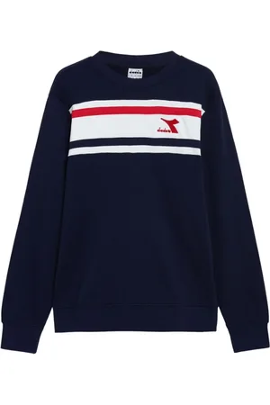 Diadora Heren, Sweatshirts & Hoodies, Blauw, Maat: XL Katoen