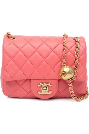 CHANEL Dames, Pre-owned, Roze, Maat: ONE Size Leer