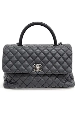 CHANEL Dames, Pre-owned, Grijs, Maat: ONE Size Leer