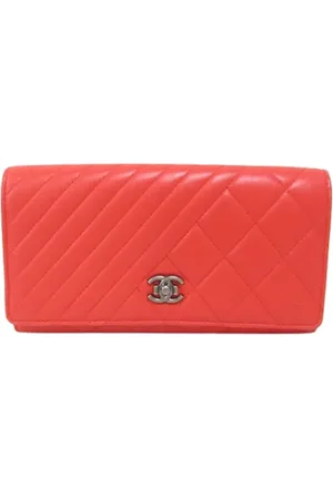CHANEL Dames, Pre-owned, Rood, Maat: ONE Size Leer