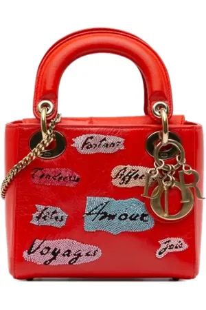 Dior Dames, Pre-owned, Rood, Maat: ONE Size Leer