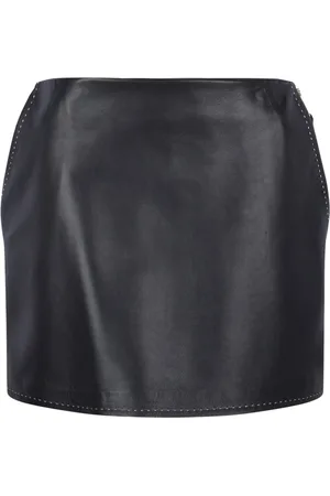 Elisabetta Franchi Dames, Rokken, Zwart, Maat: S Leer