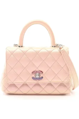 CHANEL Dames, Pre-owned, Roze, Maat: ONE Size Leer