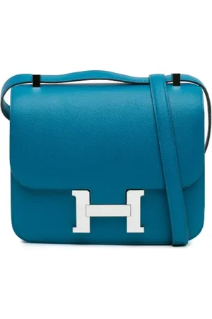 Hermès Dames, Pre-owned, Blauw, Maat: ONE Size Leer