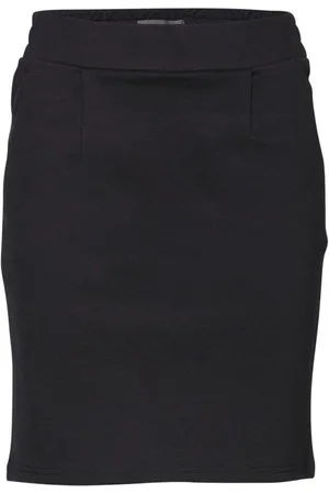 Ichi Dames, Rokken, Zwart, Maat: L Viscose