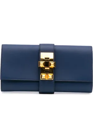 Hermès Dames, Pre-owned, Blauw, Maat: ONE Size Leer