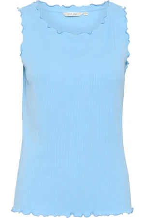 Cream Dames, Tops, Blauw, Maat: 2XL