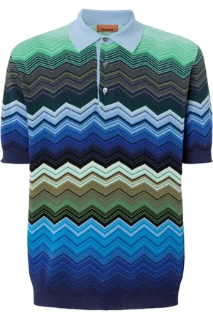Missoni Heren, Tops, Blauw, Maat: M