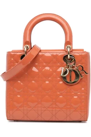 Dior Dames, Pre-owned, Oranje, Maat: ONE Size Leer