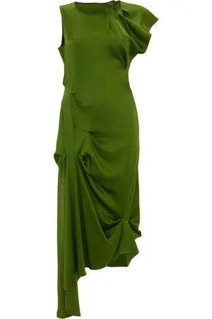 Victoria Beckham Dames, Jurken, Groen, Maat: XS Viscose