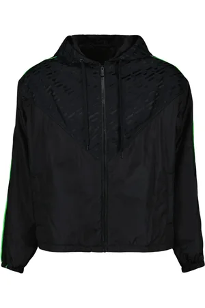 VERSACE Heren, Jassen, Zwart, Maat: L Nylon