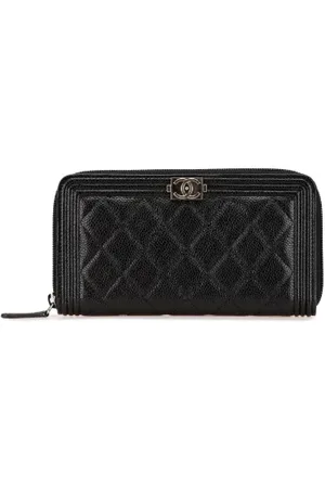 CHANEL Dames, Pre-owned, Zwart, Maat: ONE Size Leer