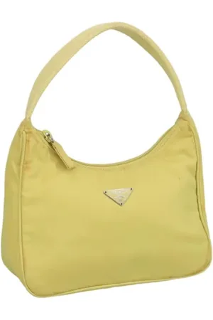 Prada Dames, Pre-owned, Geel, Maat: ONE Size Nylon