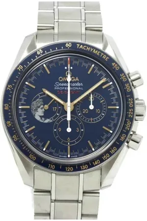Omega Heren, Pre-owned, Blauw, Maat: ONE Size Zijde