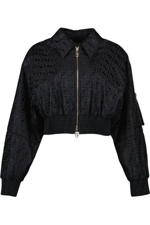 Fendi Dames, Jassen, Zwart, Maat: S Viscose