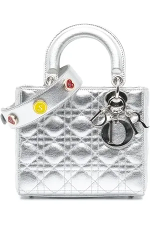 Dior Dames, Pre-owned, Grijs, Maat: ONE Size Leer