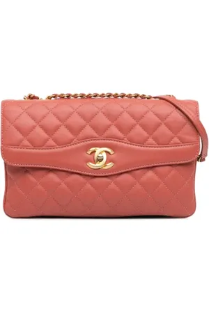 CHANEL Dames, Pre-owned, Roze, Maat: ONE Size Leer
