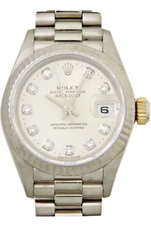 Rolex Dames, Pre-owned, Grijs, Maat: ONE Size Zijde