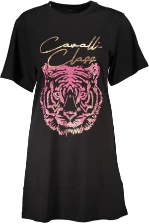 Roberto Cavalli Dames, Jurken, Zwart, Maat: M
