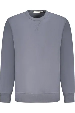 Calvin Klein Heren, Sweatshirts & Hoodies, Blauw, Maat: 2XL Katoen