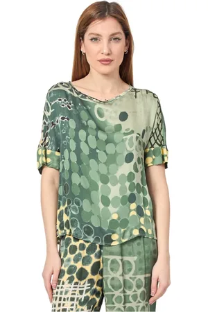 Alessia Santi Dames, Tops, Groen, Maat: M Viscose