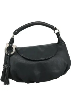 Salvatore Ferragamo Dames, Pre-owned, Zwart, Maat: ONE Size Leer