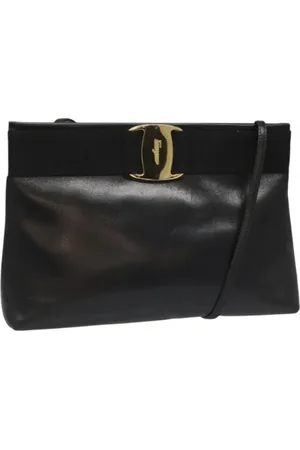 Salvatore Ferragamo Dames, Pre-owned, Zwart, Maat: ONE Size Leer