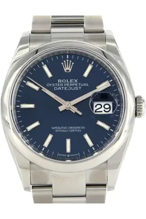 Rolex Heren, Pre-owned, Blauw, Maat: ONE Size