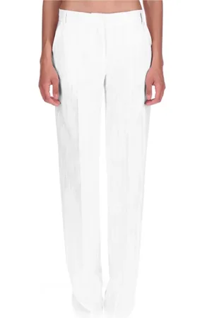 ERMANNO SCERVINO Dames, Broeken, Wit, Maat: L
