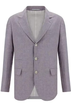Brunello Cucinelli Heren, Jassen, Paars, Maat: XL Wol