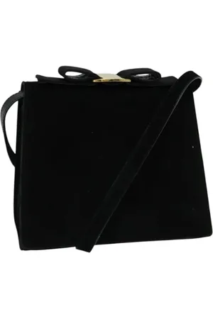 Salvatore Ferragamo Dames, Pre-owned, Zwart, Maat: ONE Size Suède
