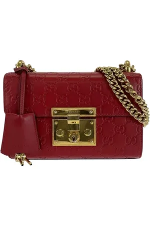 Gucci Dames, Pre-owned, Rood, Maat: ONE Size Leer