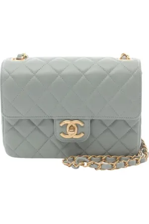 CHANEL Dames, Pre-owned, Blauw, Maat: ONE Size Leer
