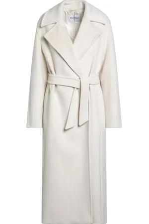 Max Mara Dames, Mantels, Wit, Maat: S Wol