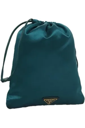 Prada Dames, Pre-owned, Groen, Maat: ONE Size Satijn