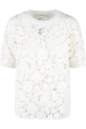 P.A.R.O.S.H. Dames, Blouses & Shirts, Wit, Maat: XL Katoen